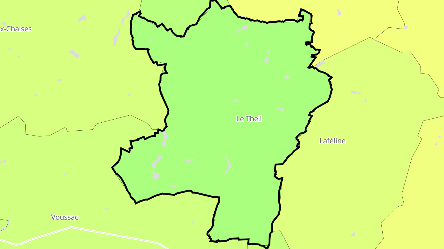 Carte des prix de l'immobilier Le Theil