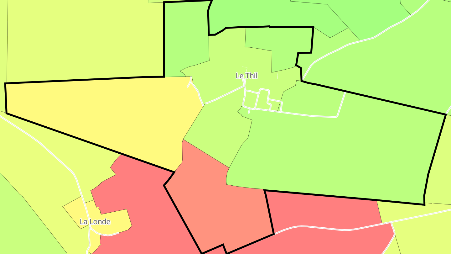 Carte des prix de l'immobilier Le Thil