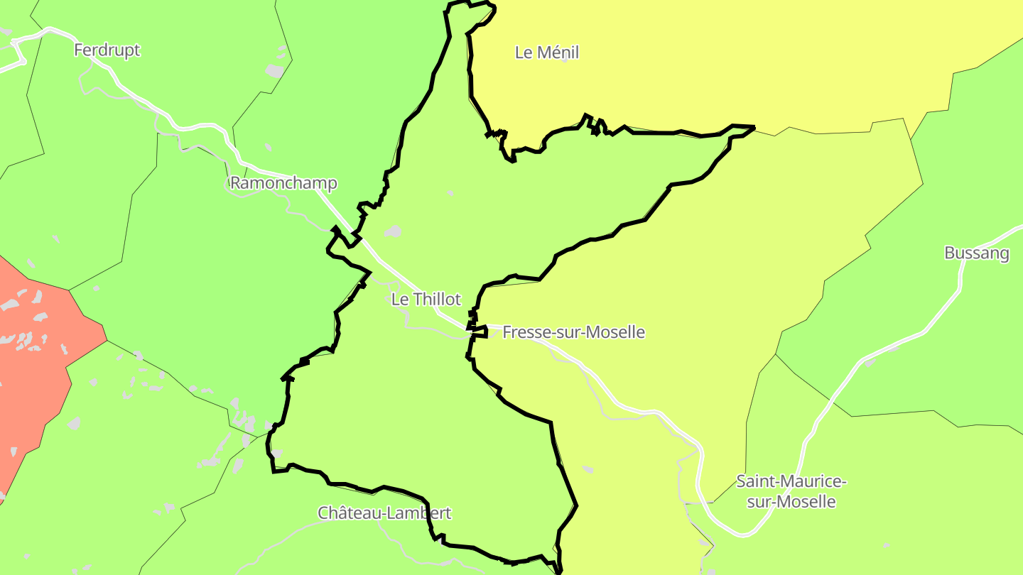 Carte des prix de l'immobilier Le Thillot