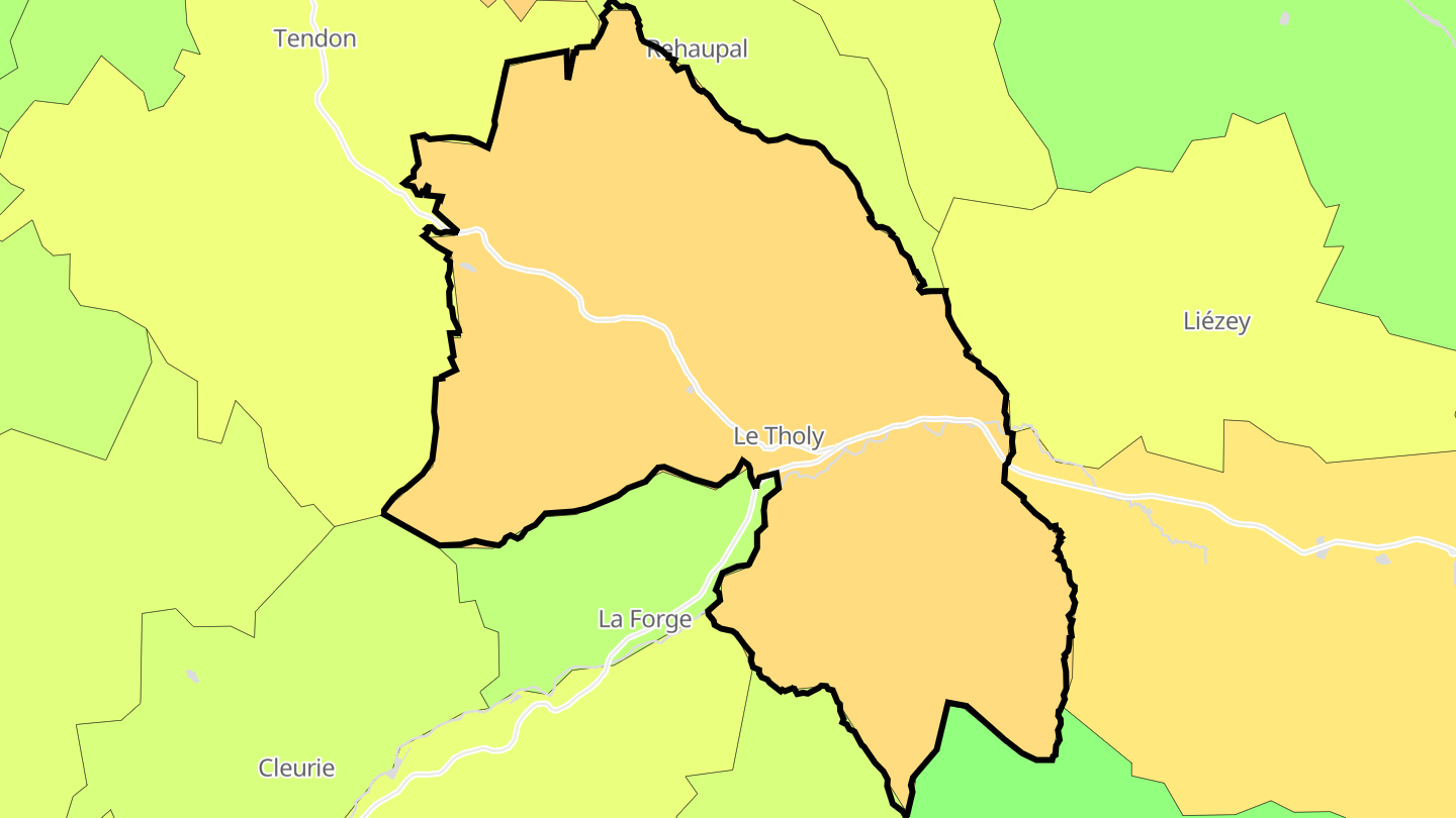 Carte des prix de l'immobilier Le Tholy