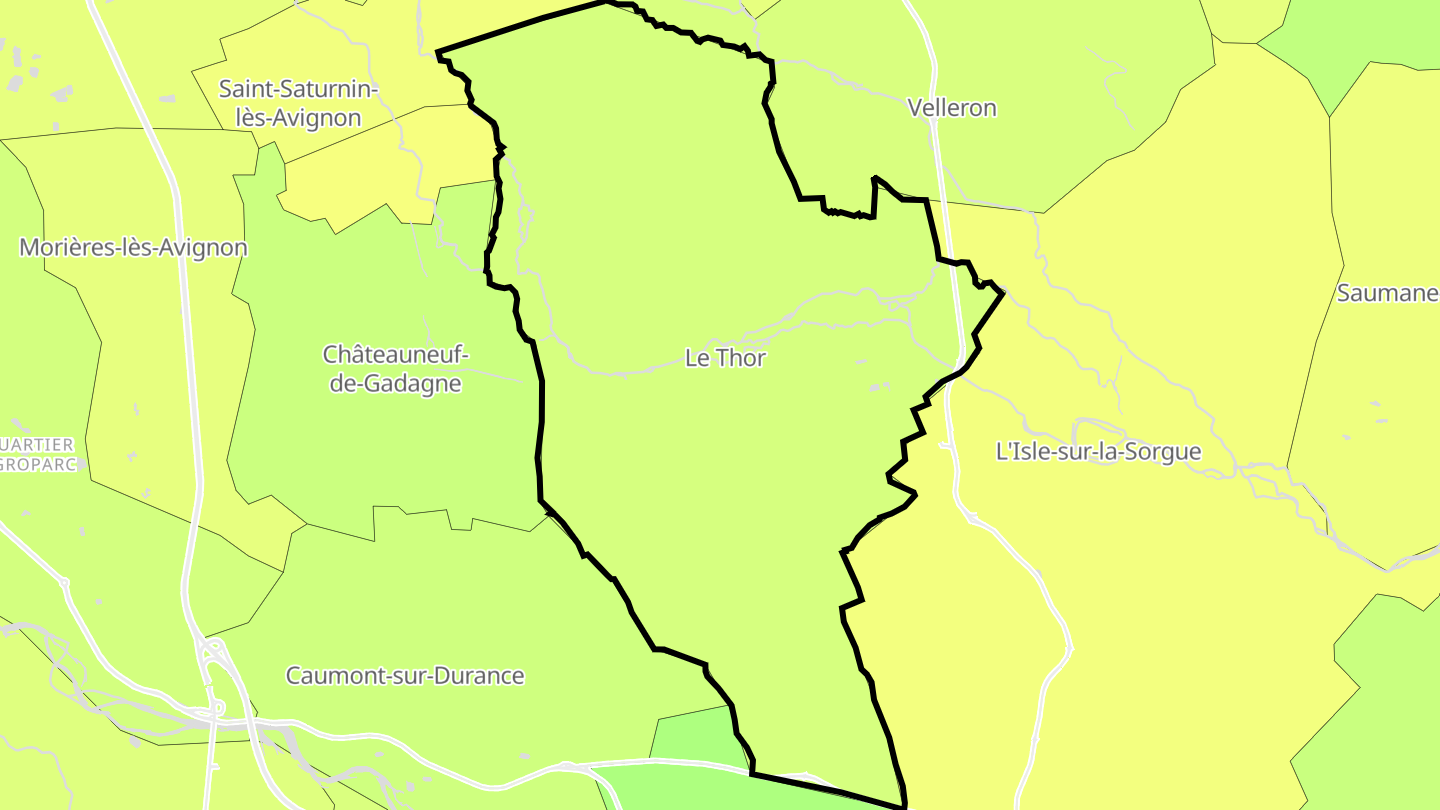 Carte des prix de l'immobilier Le Thor
