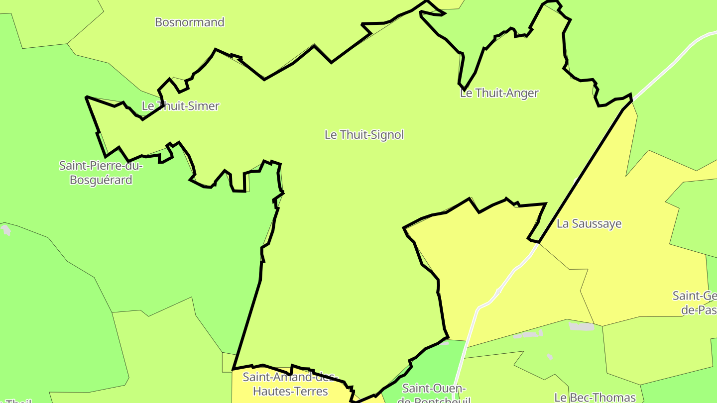 Carte des prix de l'immobilier Le Thuit-de-l'Oison