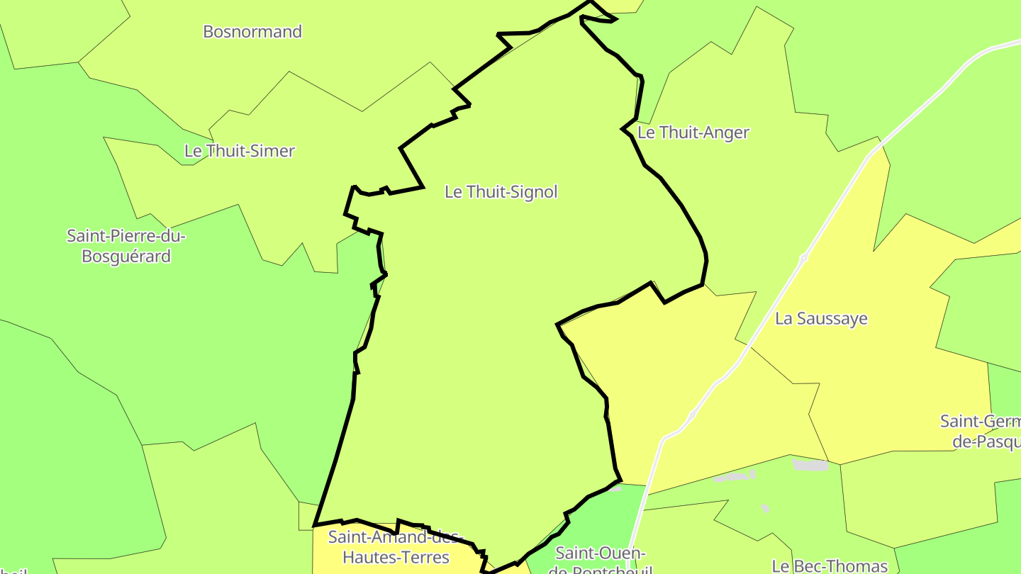 Carte des prix de l'immobilier Le Thuit-Signol
