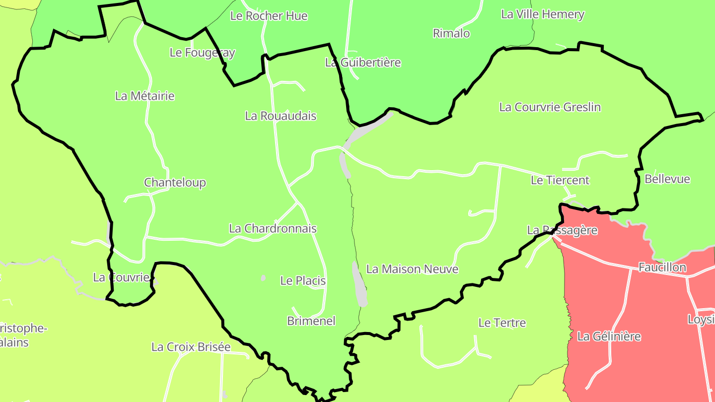 Carte des prix de l'immobilier Le Tiercent