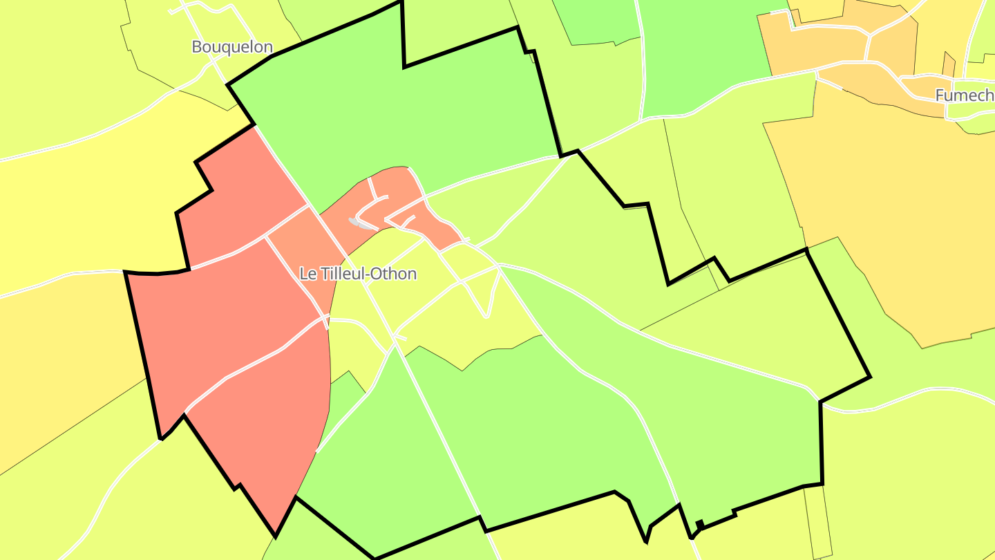 Carte des prix de l'immobilier Le Tilleul-Othon