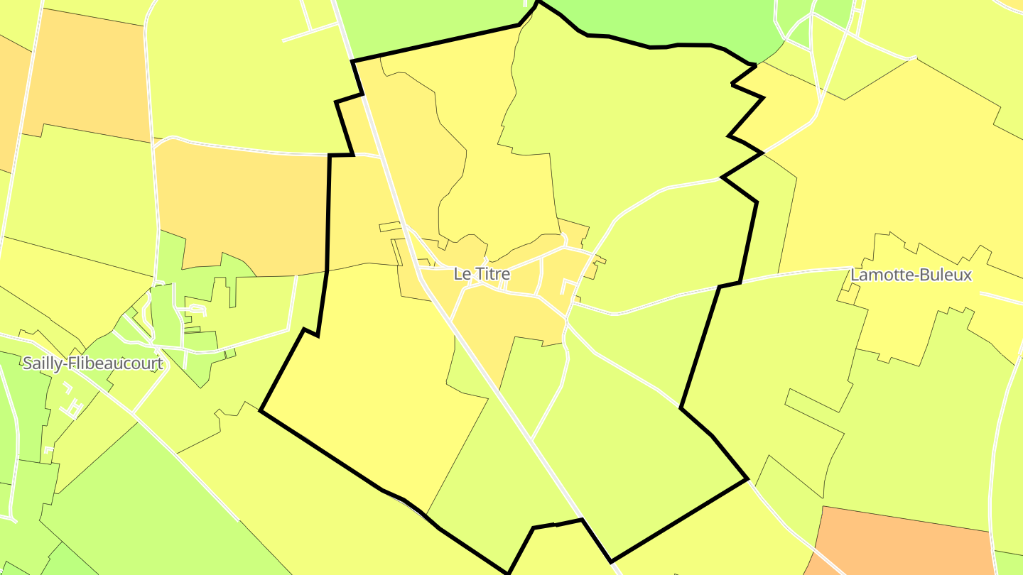 Carte des prix de l'immobilier Le Titre