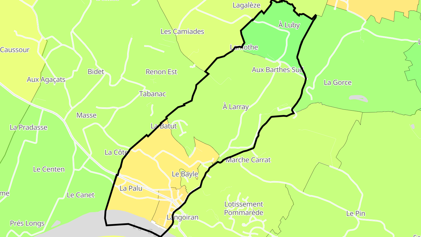 Carte des prix de l'immobilier Le Tourne