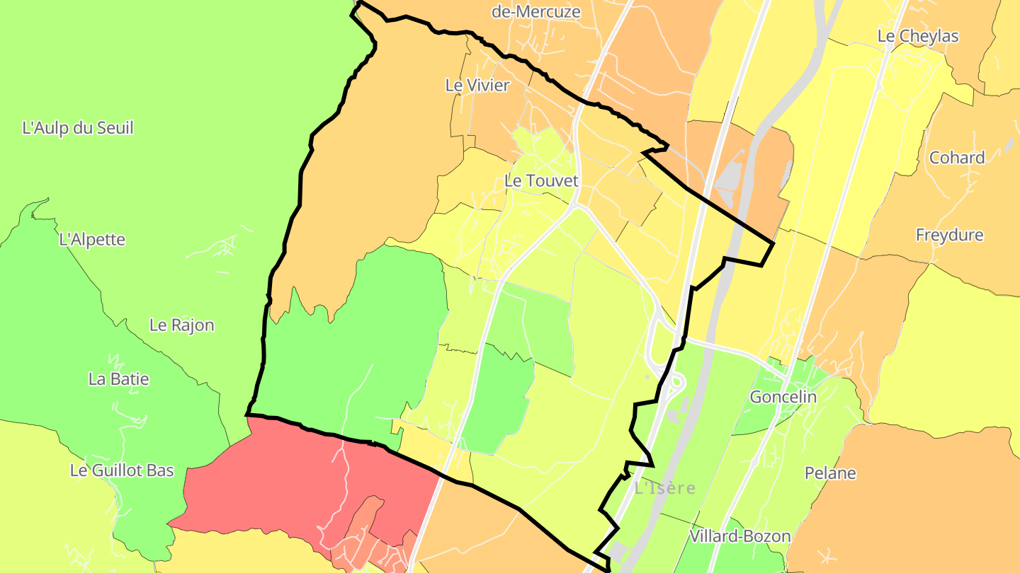 Carte des prix de l'immobilier Le Touvet