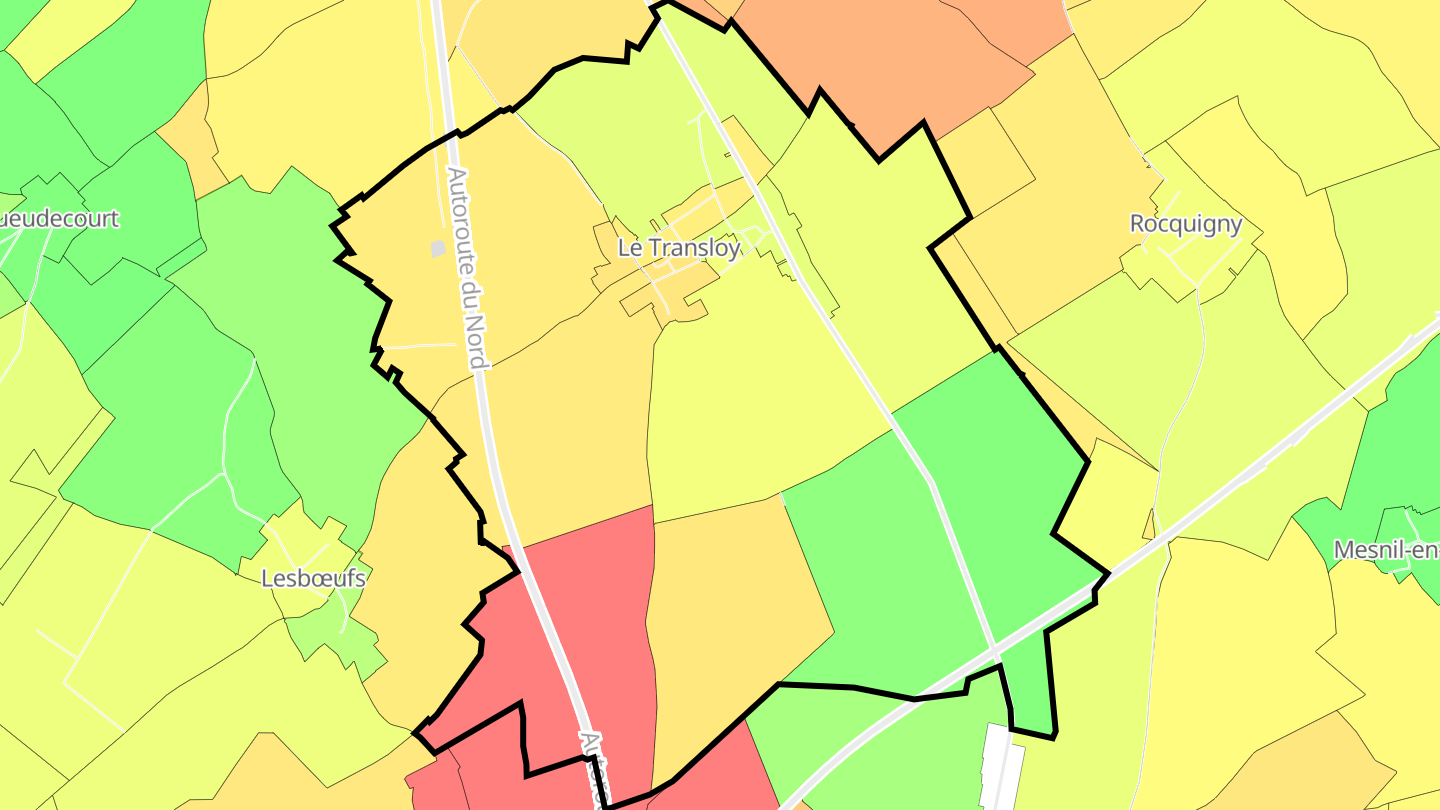 Carte des prix de l'immobilier Le Transloy