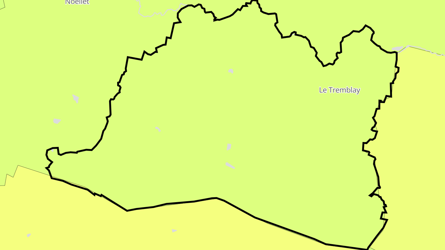 Carte des prix de l'immobilier Le Tremblay