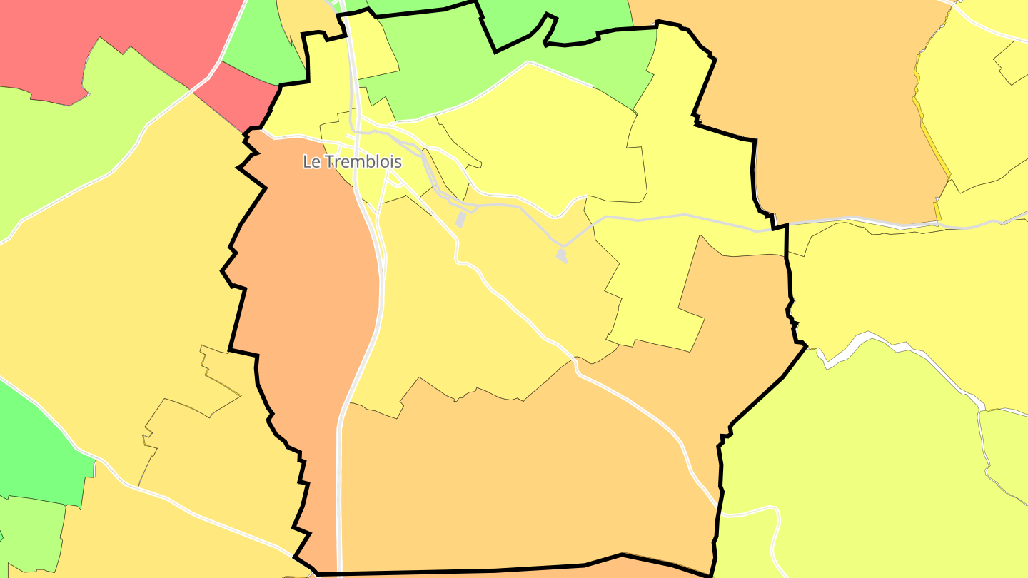 Carte des prix de l'immobilier Le Tremblois