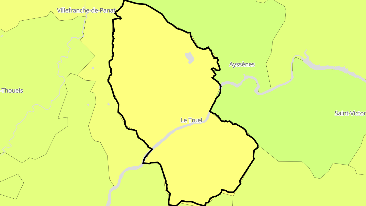 Carte des prix de l'immobilier Le Truel