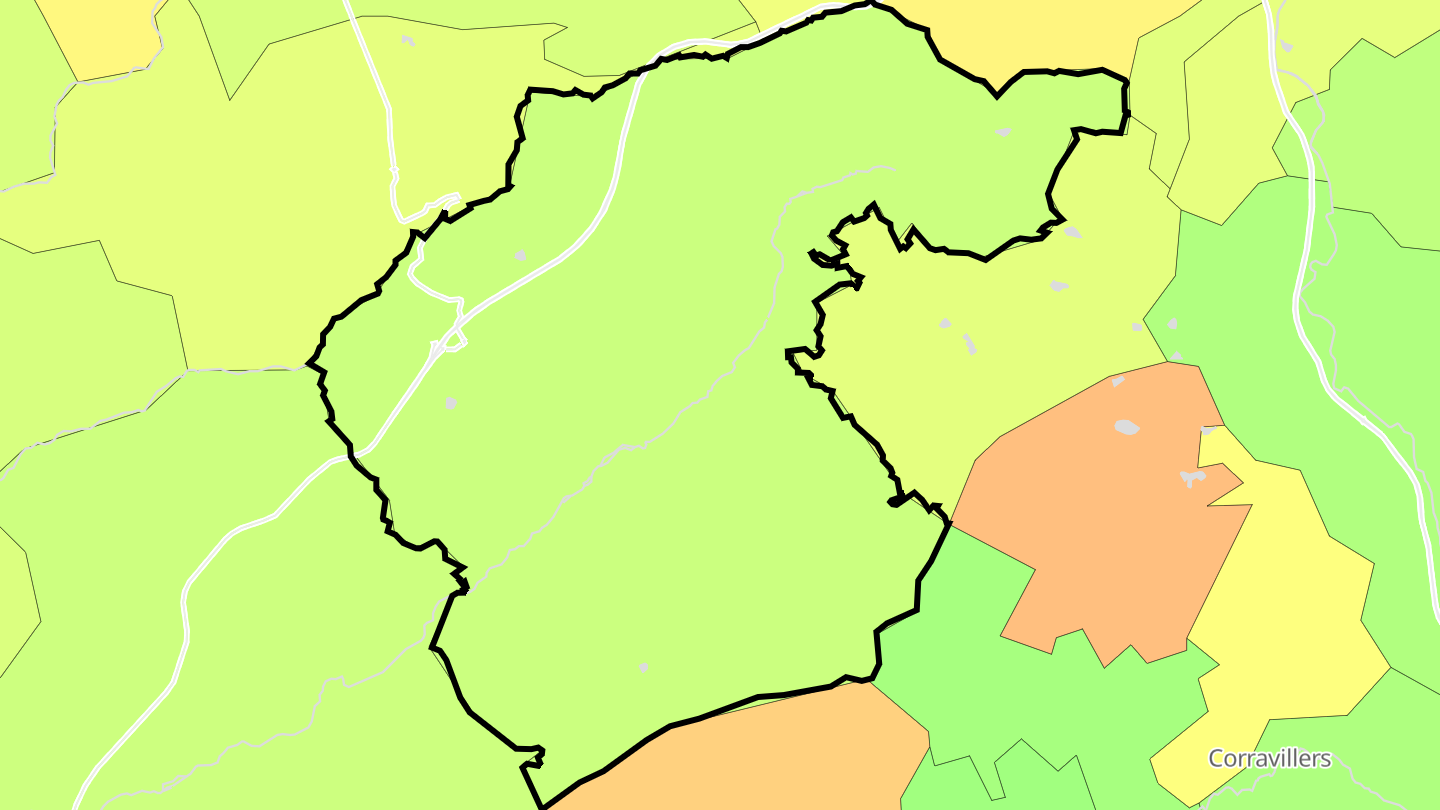 Carte des prix de l'immobilier Le Val-d'Ajol