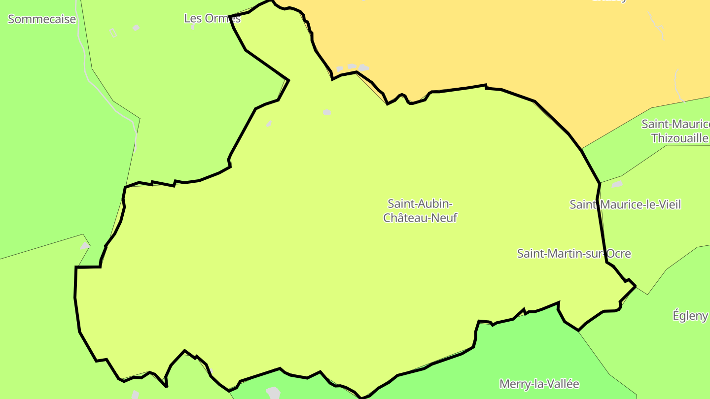 Carte des prix de l'immobilier Le Val d'Ocre