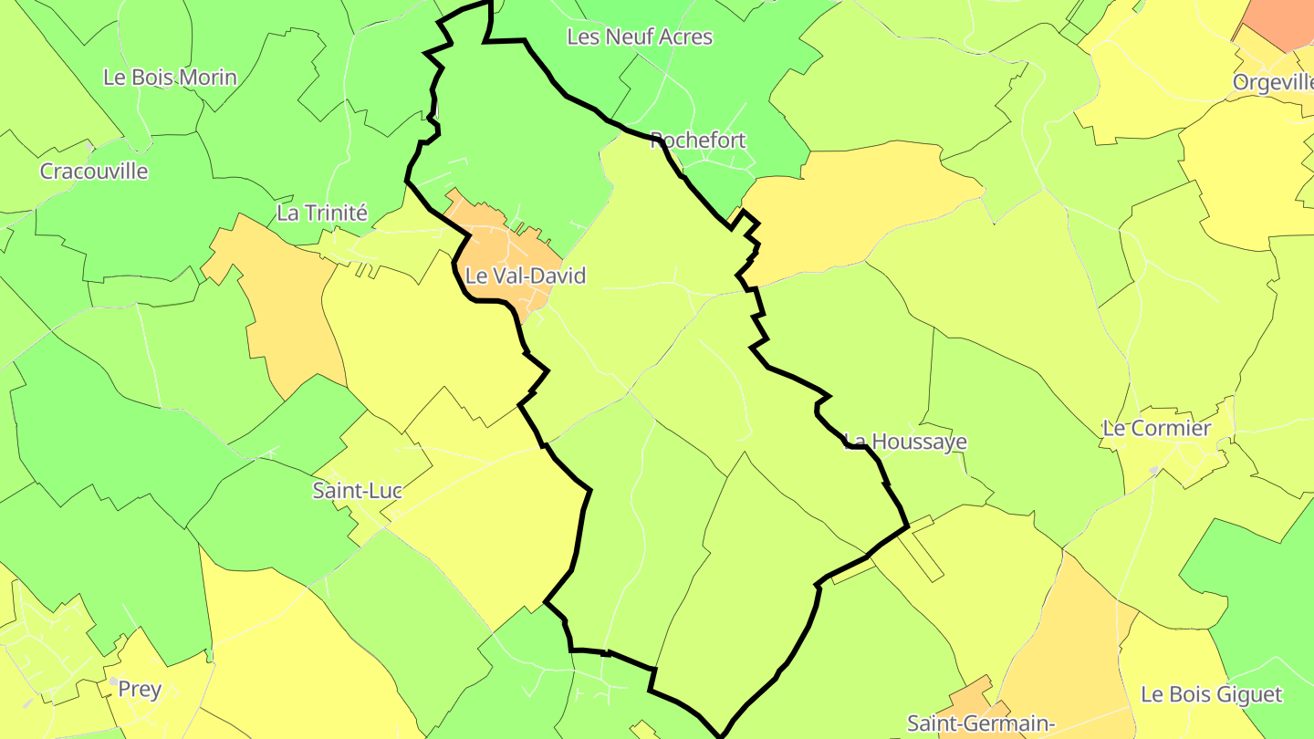 Carte des prix de l'immobilier Le Val-David