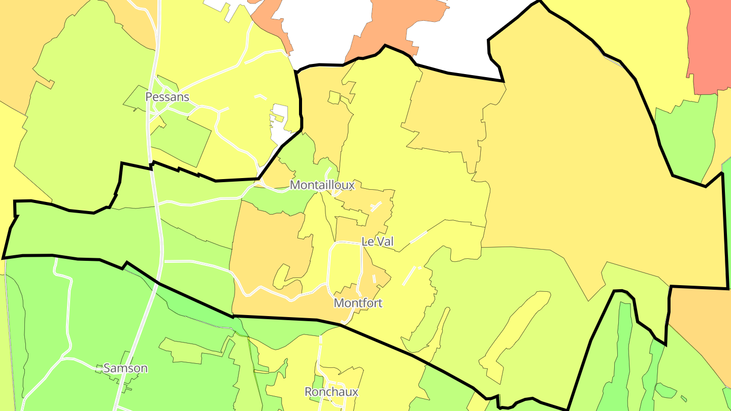 Carte des prix de l'immobilier Le Val