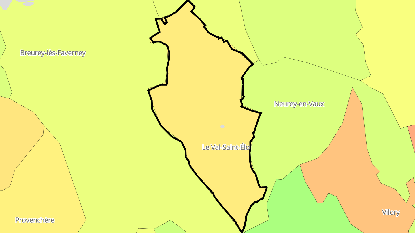 Carte des prix de l'immobilier Le Val-Saint-Éloi