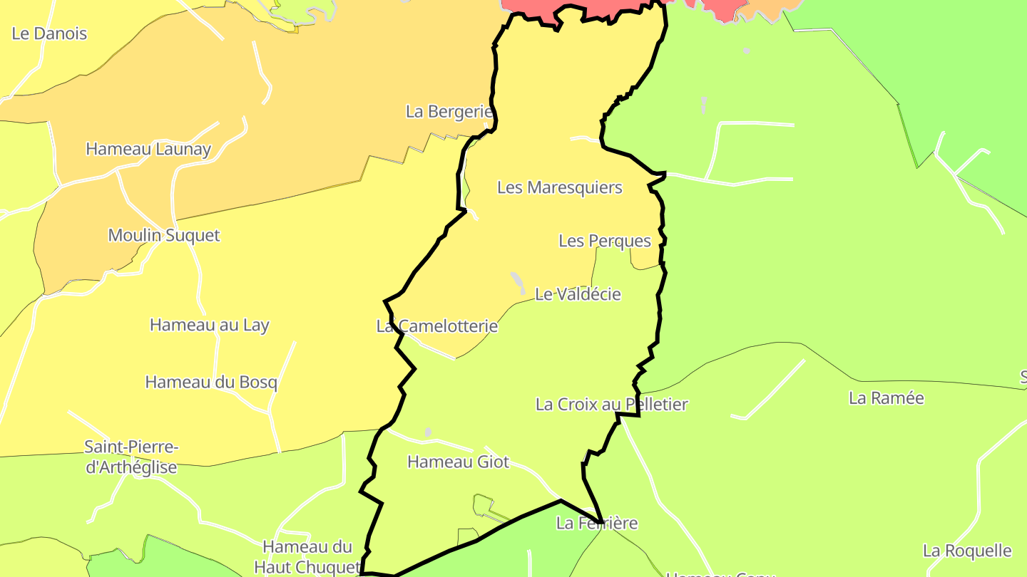 Carte des prix de l'immobilier Le Valdécie