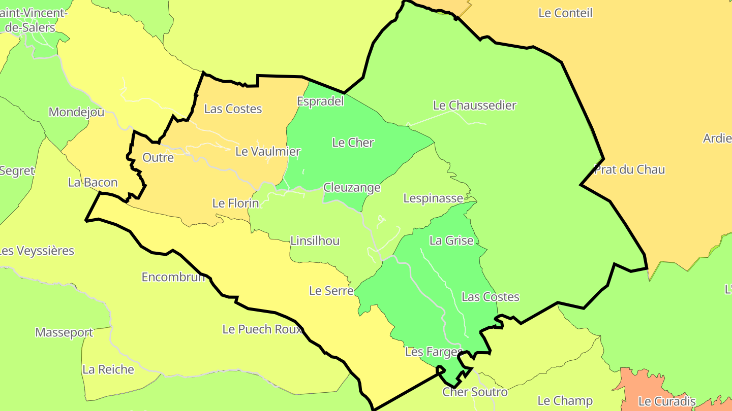 Carte des prix de l'immobilier Le Vaulmier
