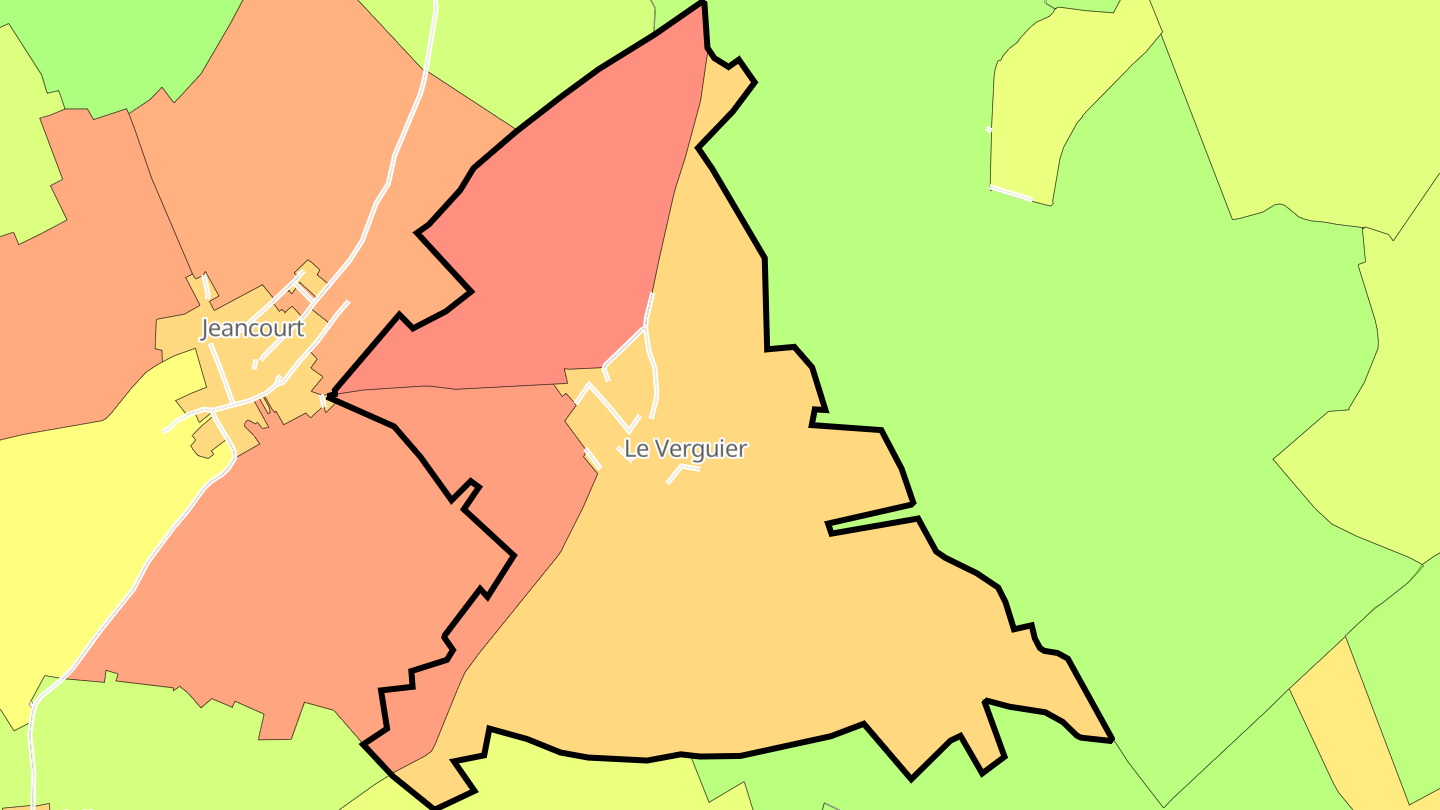 Carte des prix de l'immobilier Le Verguier