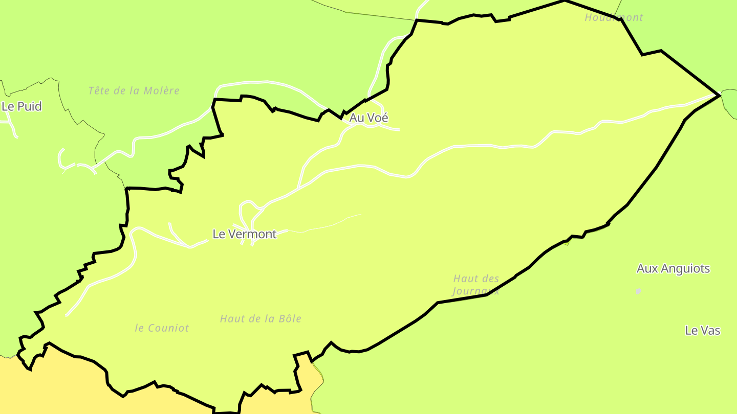 Carte des prix de l'immobilier Le Vermont