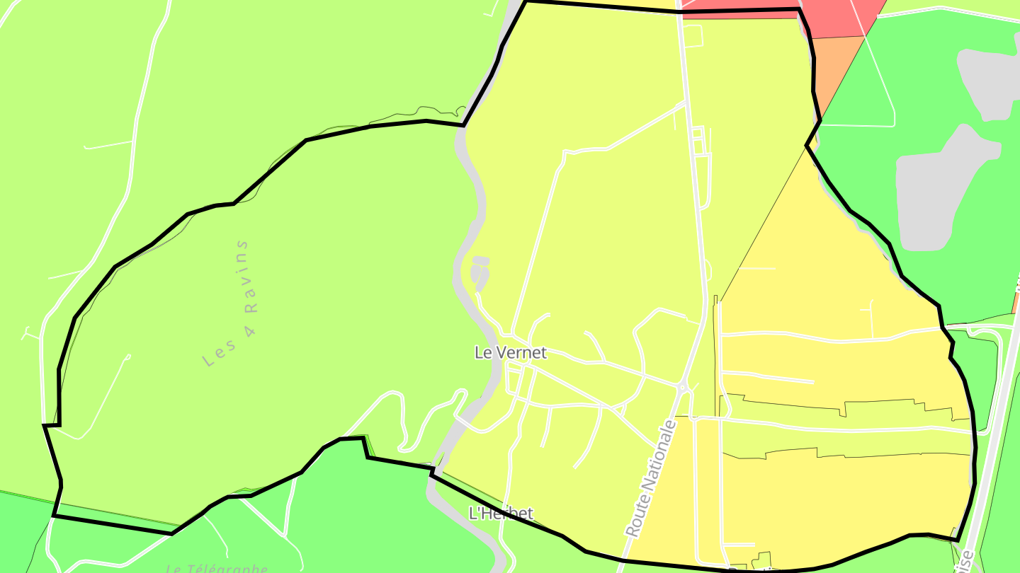 Carte des prix de l'immobilier Le Vernet