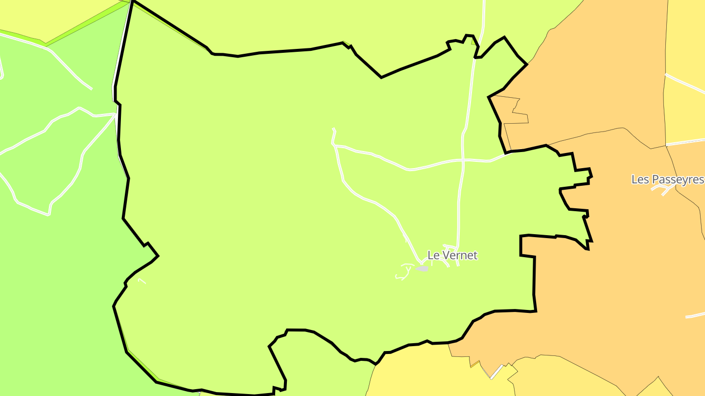 Carte des prix de l'immobilier Le Vernet