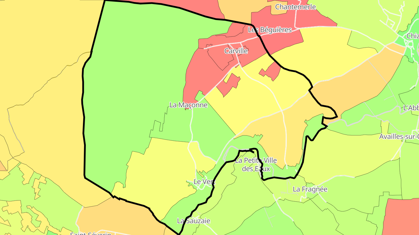 Carte des prix de l'immobilier Le Vert