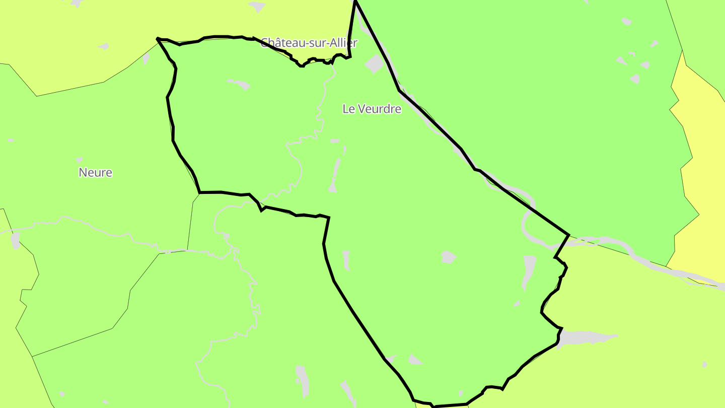 Carte des prix de l'immobilier Le Veurdre