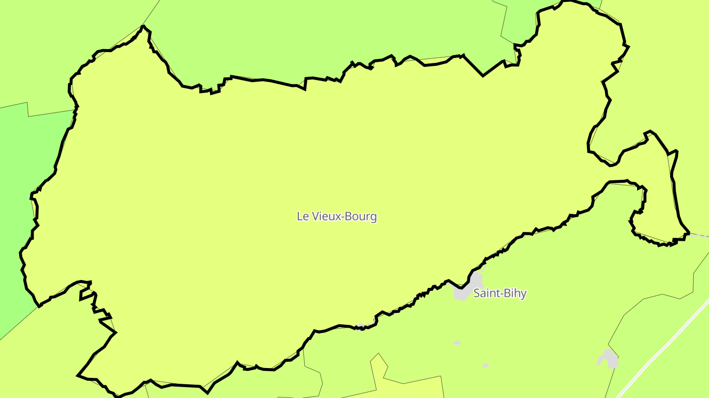 Carte des prix de l'immobilier Le Vieux-Bourg