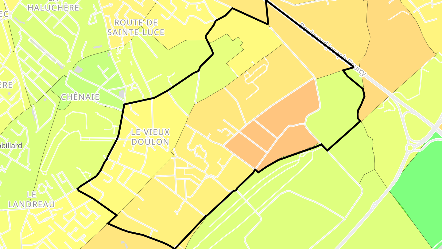 Carte des prix de l'immobilier Le Vieux Doulon