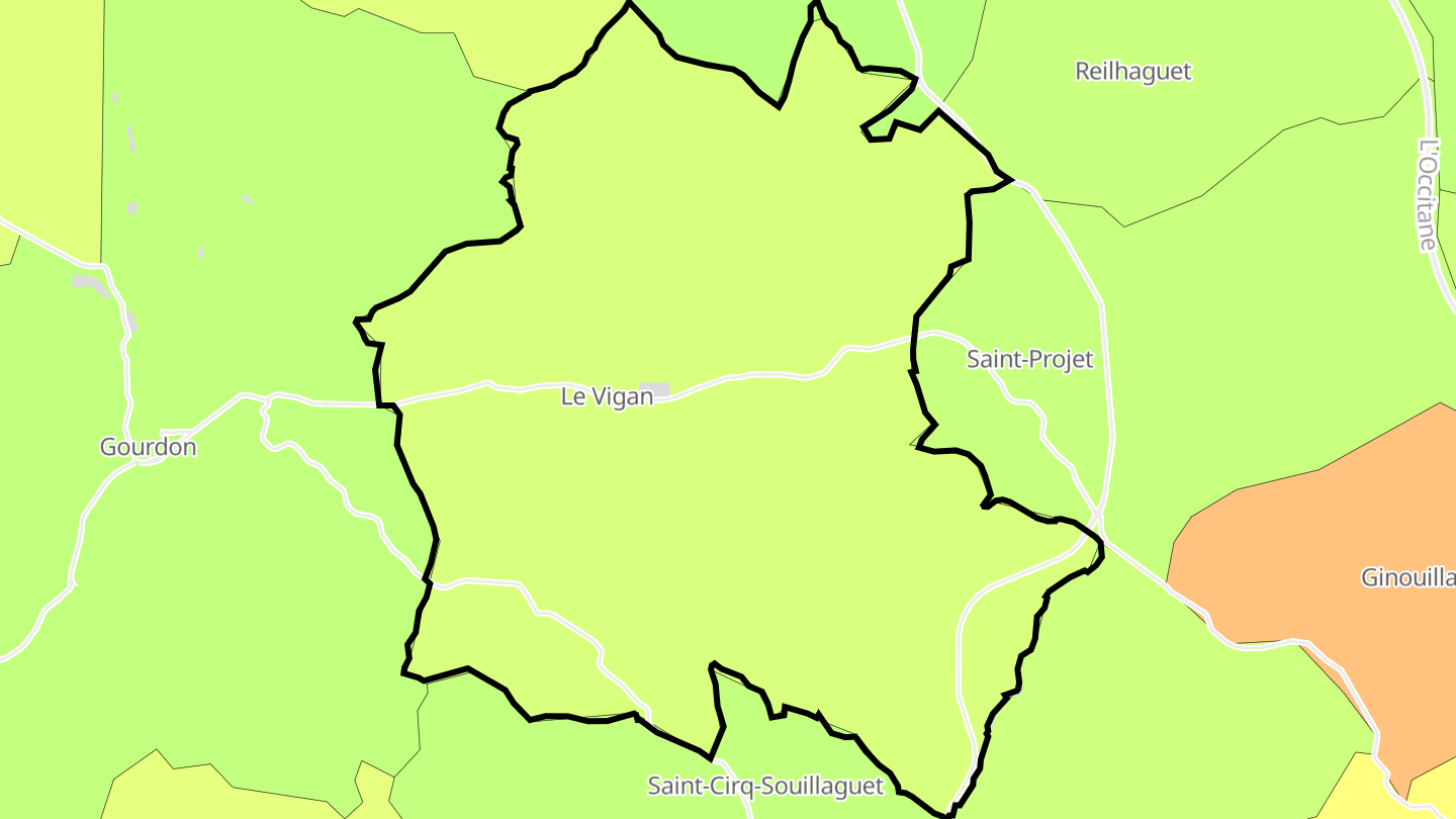 Carte des prix de l'immobilier Le Vigan