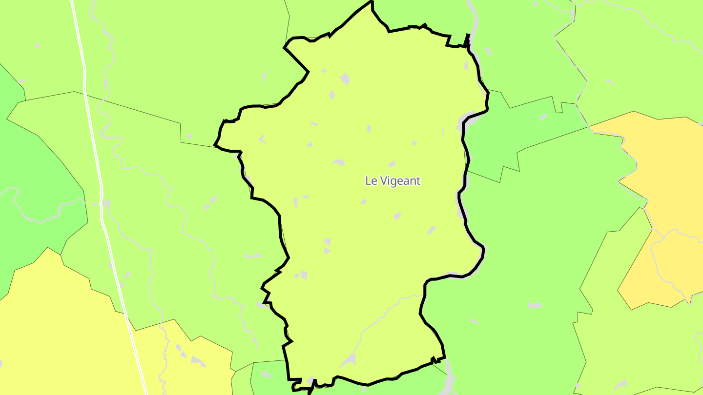 Carte des prix de l'immobilier Le Vigeant