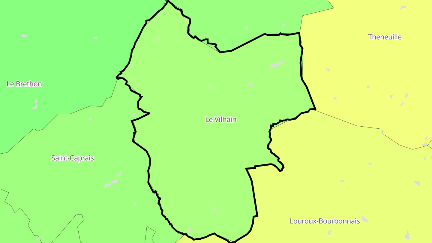 Carte des prix de l'immobilier Le Vilhain