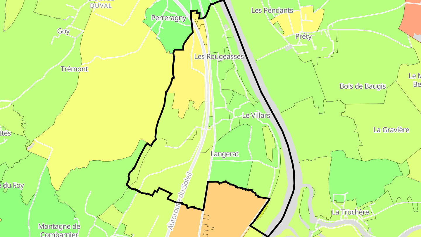 Carte des prix de l'immobilier Le Villars