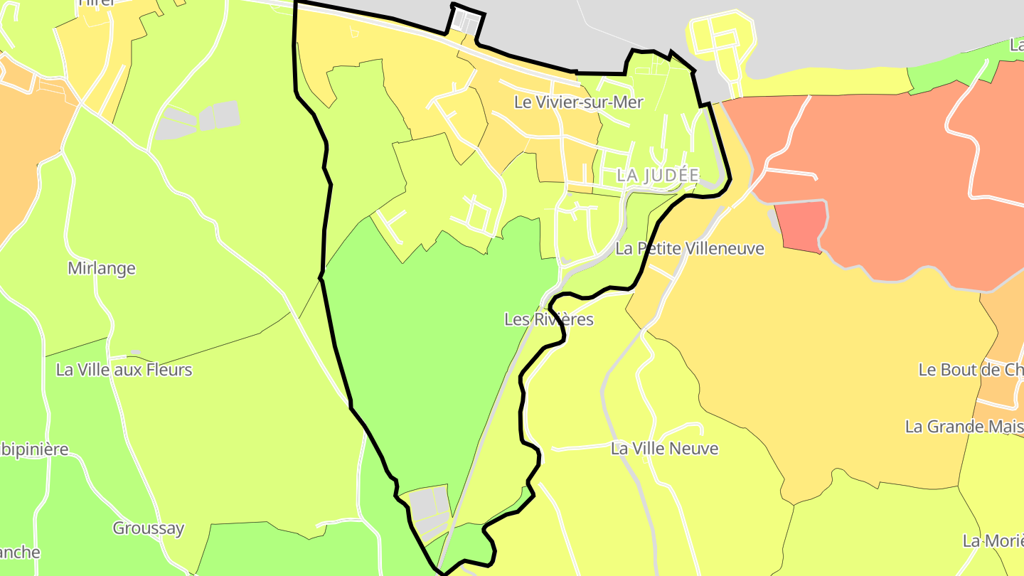 Carte des prix de l'immobilier Le Vivier-sur-Mer