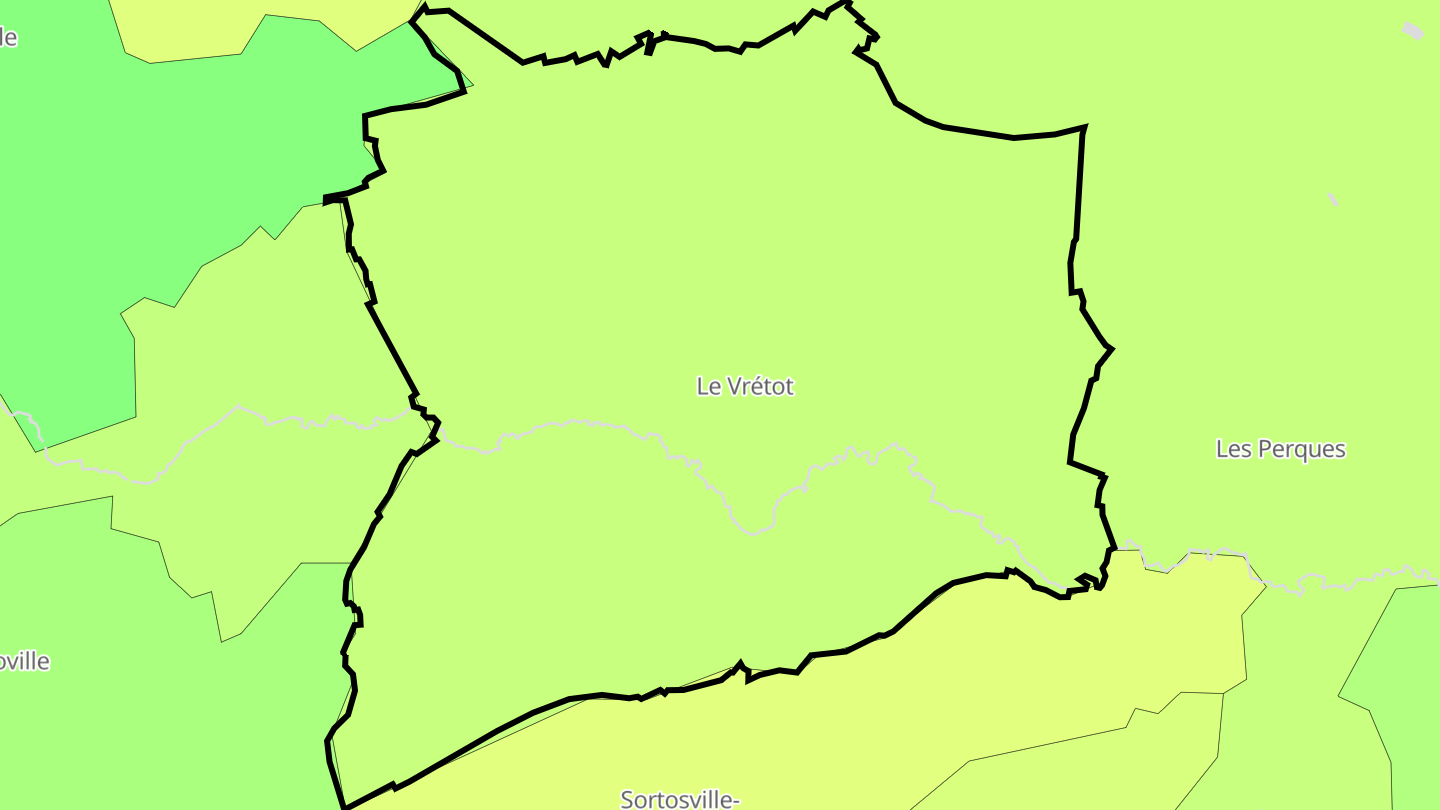 Carte des prix de l'immobilier Le Vrétot