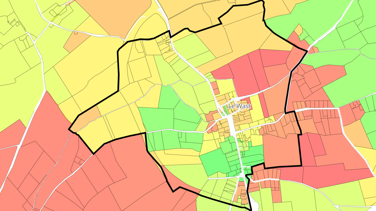 Carte des prix de l'immobilier Le Wast