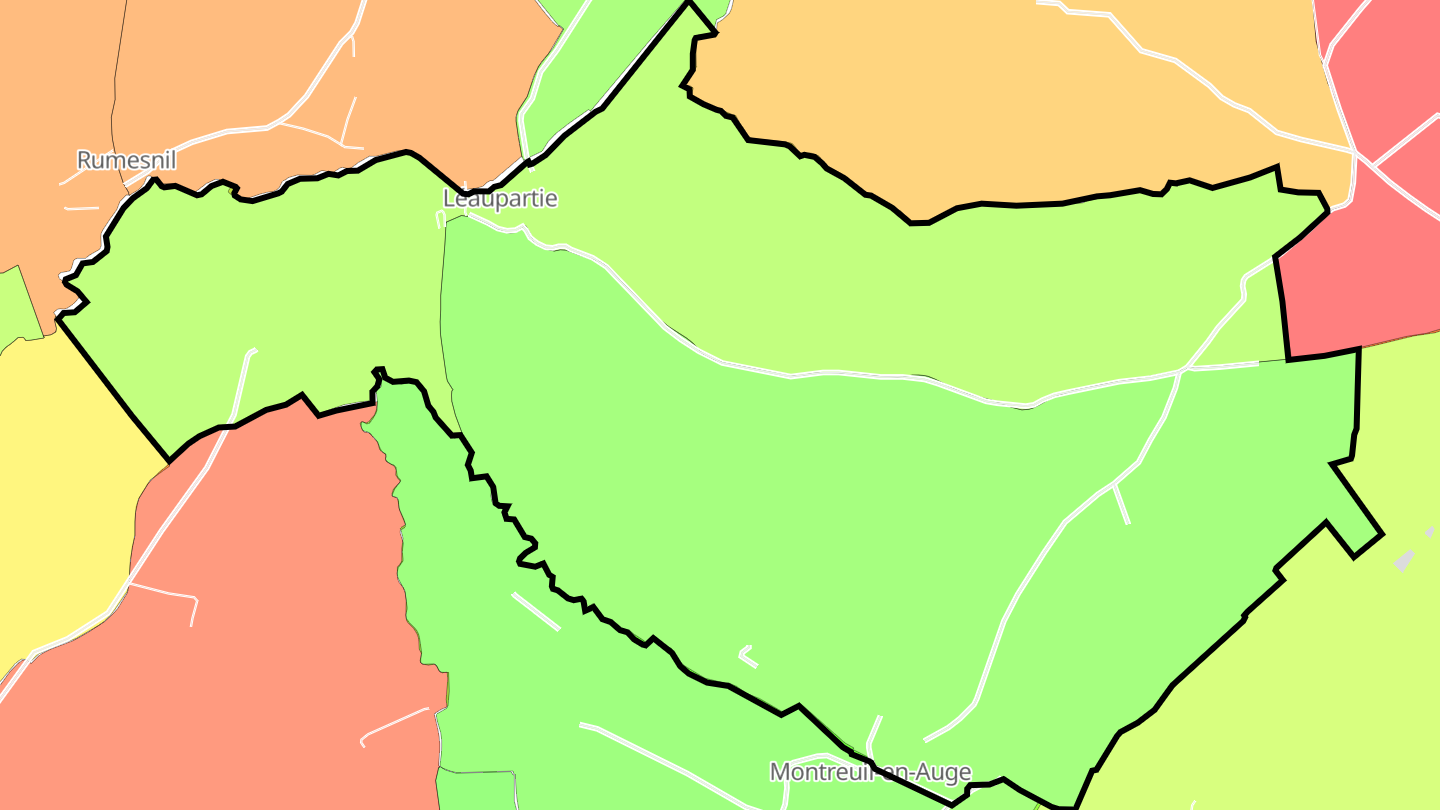 Carte des prix de l'immobilier Léaupartie