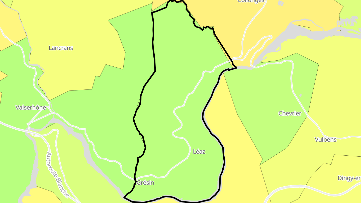 Carte des prix de l'immobilier Léaz