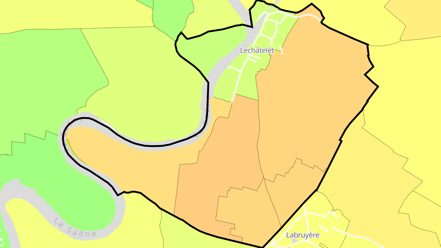 Carte des prix de l'immobilier Lechâtelet