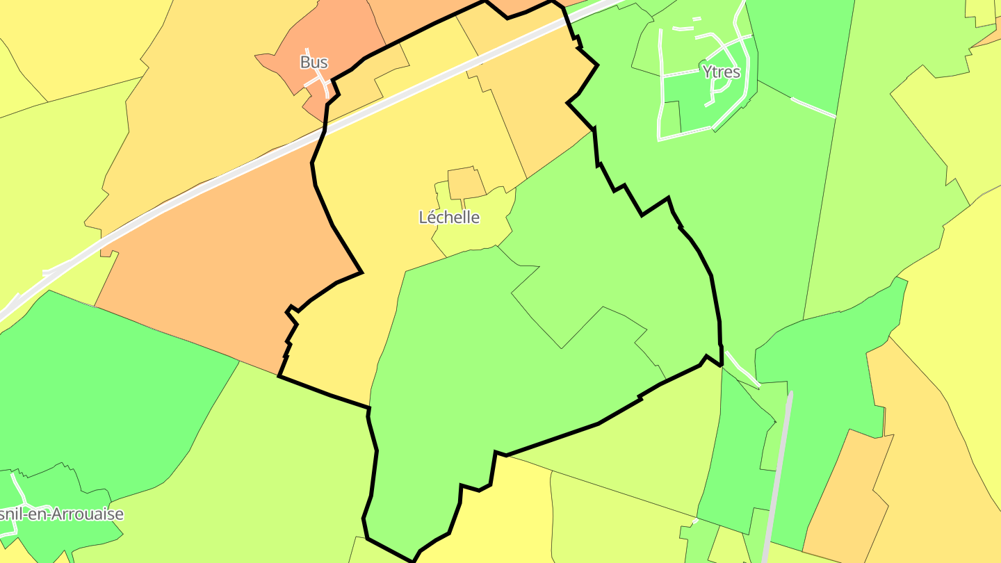 Carte des prix de l'immobilier Léchelle