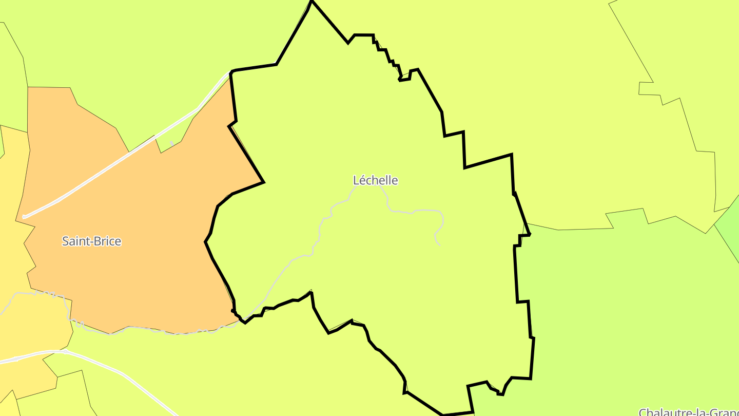 Carte des prix de l'immobilier Léchelle