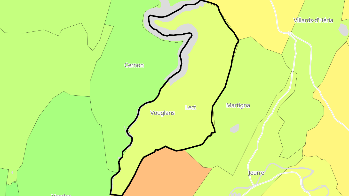 Carte des prix de l'immobilier Lect