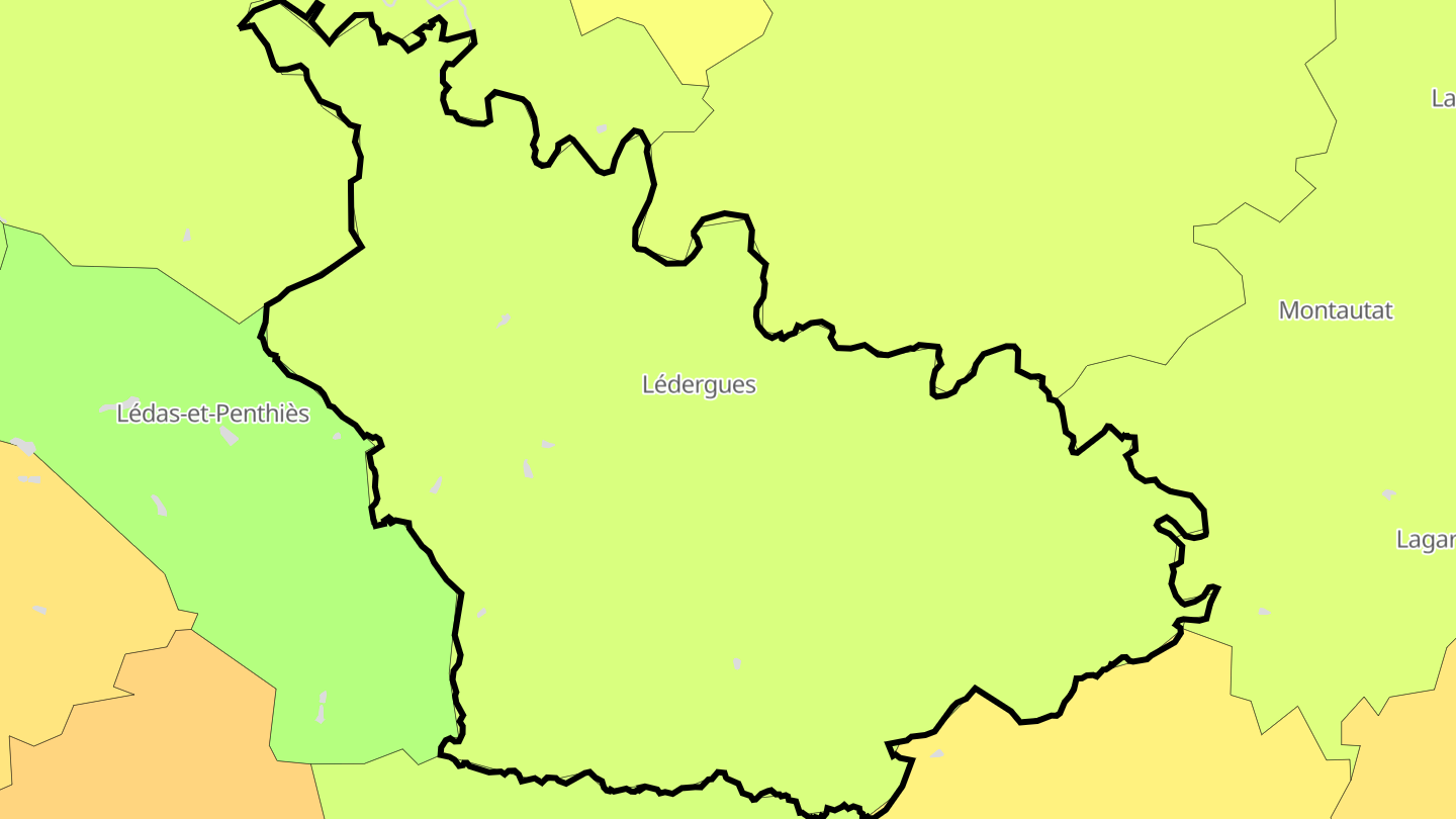 Carte des prix de l'immobilier Lédergues