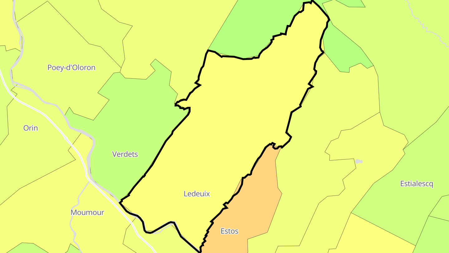Carte des prix de l'immobilier Ledeuix