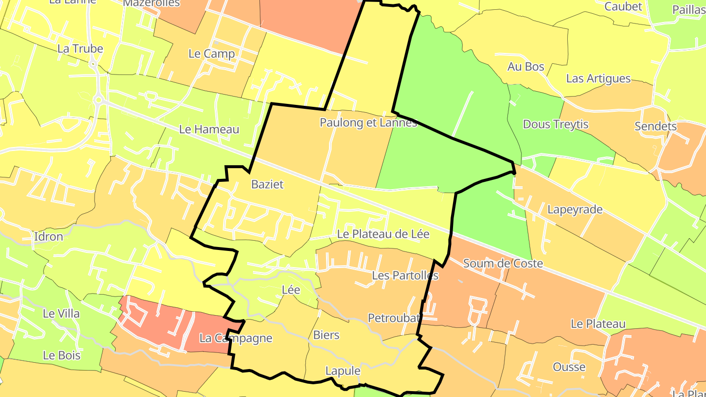 Carte des prix de l'immobilier Lée