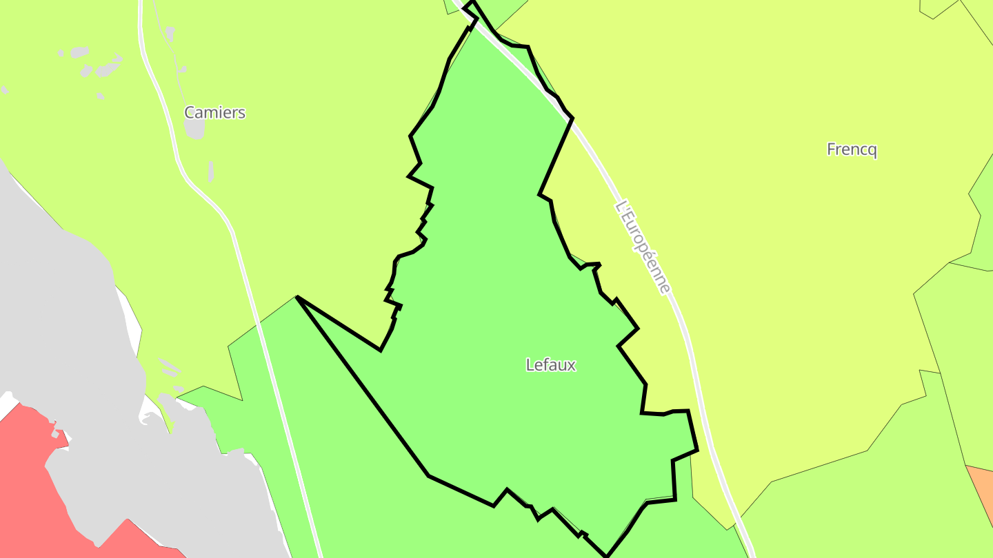 Carte des prix de l'immobilier Lefaux