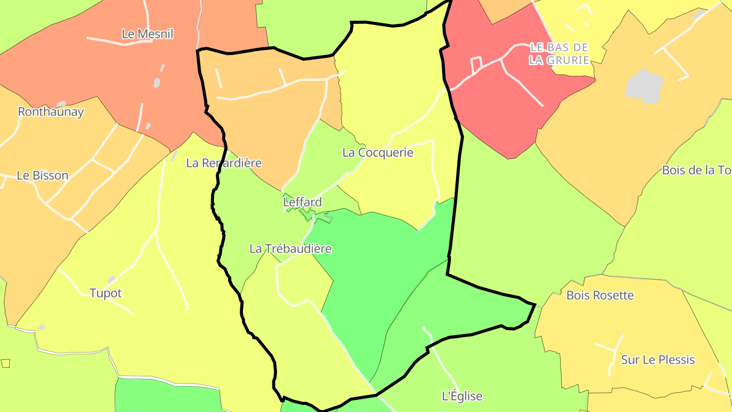 Carte des prix de l'immobilier Leffard