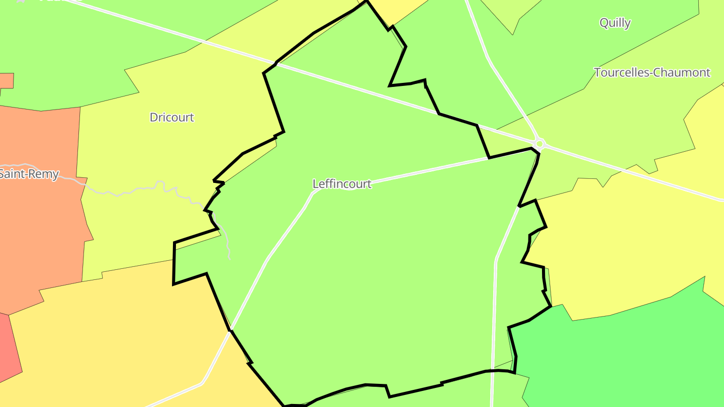Carte des prix de l'immobilier Leffincourt